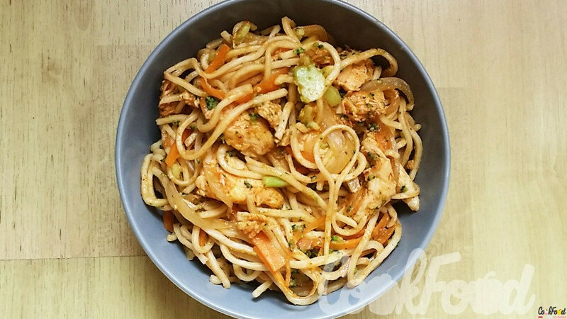 Nouilles sautées poulet légume