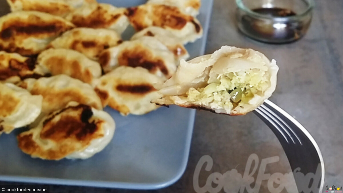 L'intérieur des gyozas