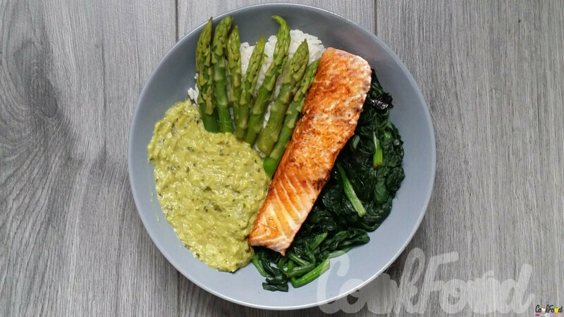 Saumon asperges épinards
