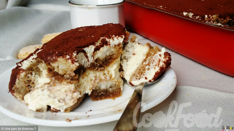 Tiramisu classique café part