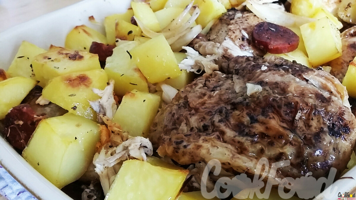 Poulet chorizo patates