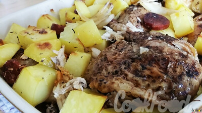 Poulet chorizo patates