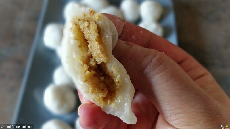 L'intérieur des mochis